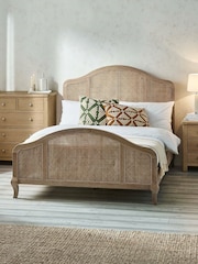 Julian Bowen Light Oak Fleur Rattan Bed - Image 13 of 13