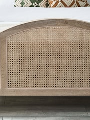 Julian Bowen Light Oak Fleur Rattan Bed - Image 5 of 13