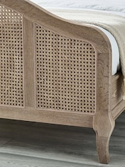 Julian Bowen Light Oak Fleur Rattan Bed - Image 7 of 13