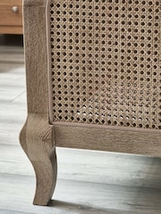 Julian Bowen Light Oak Fleur Rattan Bed - Image 8 of 13