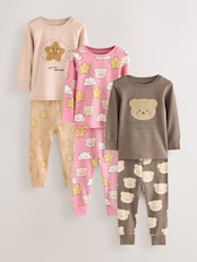Brown Bear/Star Snuggle Pyjamas 3 Pack (9mths-9yrs) - Image 7 of 13