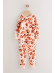 Pink/Cream Bunny Applique Snuggle Pyjamas 3 Pack (9mths-9yrs) - Image 6 of 10