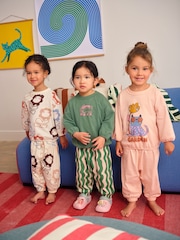 Pink/Green Character Print Joggers Pyjamas 3 Pack (9mths-10yrs) - Image 1 of 11