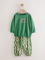 Pink/Green Character Print Joggers Pyjamas 3 Pack (9mths-10yrs) - Image 6 of 11