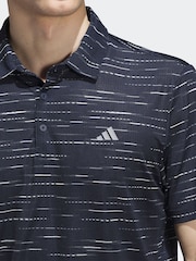 adidas Golf Navy Ultimate365 Mesh Glimmer Print Polo Shirt - Image 4 of 6