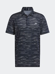 adidas Golf Navy Ultimate365 Mesh Glimmer Print Polo Shirt - Image 6 of 6