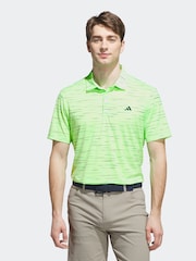adidas Golf Navy Ultimate365 Mesh Glimmer Print Polo Shirt - Image 1 of 6