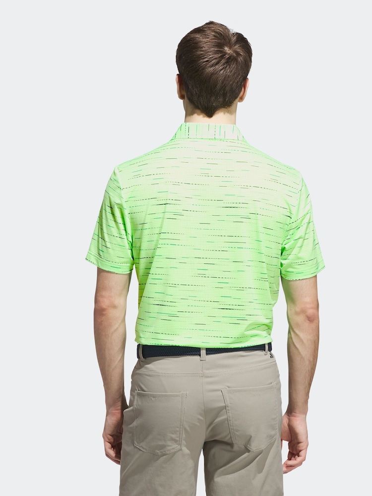 adidas Golf Navy Ultimate365 Mesh Glimmer Print Polo Shirt - Image 2 of 6 adidas Golf Navy Ultimate365 Mesh Glimmer Print Polo Shirt - Image 2 of 6