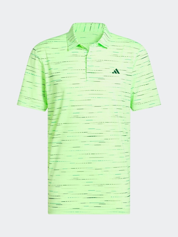 adidas Golf Navy Ultimate365 Mesh Glimmer Print Polo Shirt - Image 6 of 6