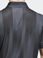 adidas Golf Ultimate365 Mesh Radiant Print Black Polo Shirt - Image 5 of 6