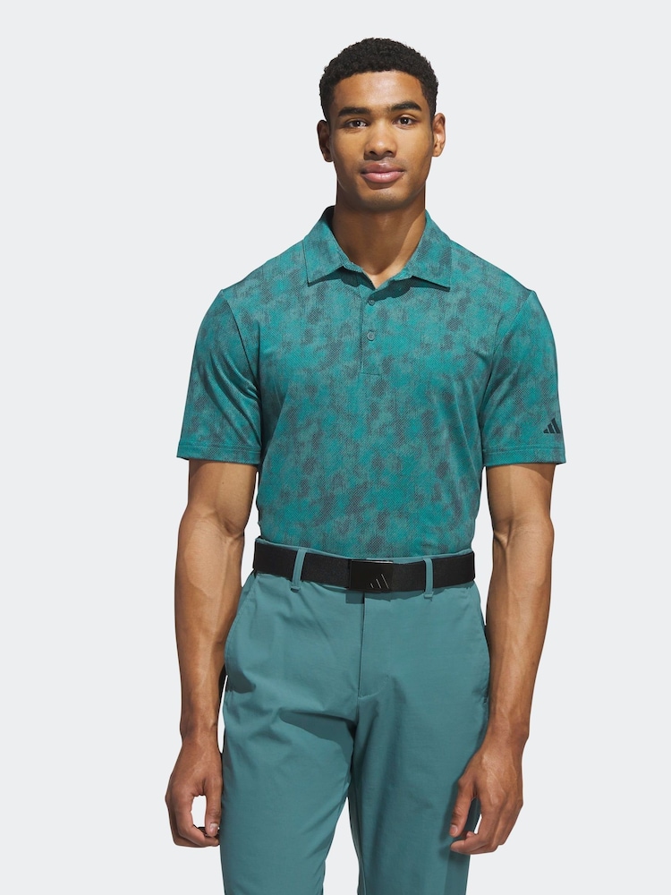 adidas Golf Ultimate365 Textured Print Polo Shirt - Image 1 of 6