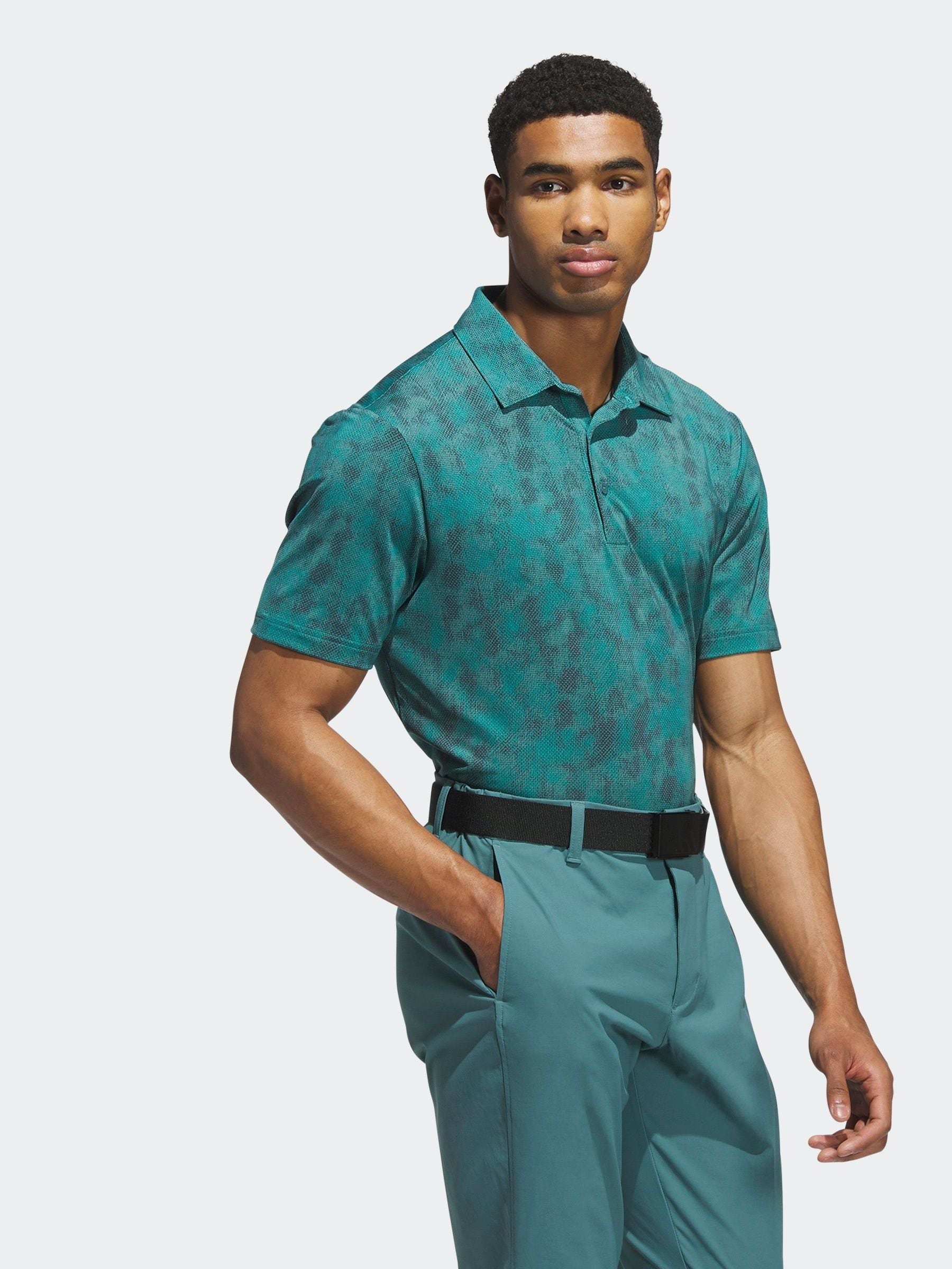 Comprar Azul azul-petróleo - Camisa polo com estampa texturizada