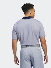 Blanco/azul - adidas Golf Ottoman Polo Shirt - Imagen 2 de 7