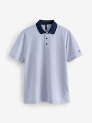 Blanco/azul - adidas Golf Ottoman Polo Shirt - Imagen 7 de 7