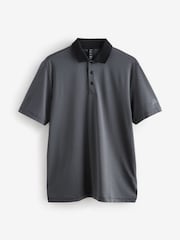 Negro/gris - adidas Golf Ottoman Polo Shirt - Imagen 8 de 8