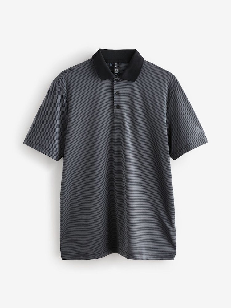 Negro/gris - adidas Golf Ottoman Polo Shirt - Imagen 8 de 8