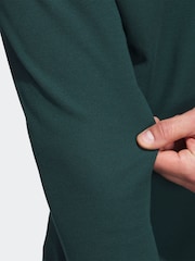 adidas Golf Loose Fit Dark Green Beyond Long Sleeve Polo Shirt - Image 5 of 6