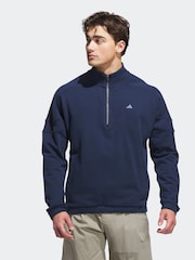 adidas Golf Navy Go To Heritage Quarter Zip Sweater - Image 1 of 6