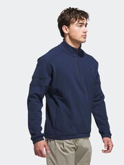 adidas Golf Navy Go To Heritage Quarter Zip Sweater - Image 3 of 6