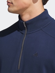 adidas Golf Navy Go To Heritage Quarter Zip Sweater - Image 4 of 6