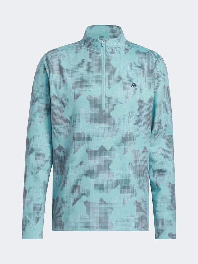 adidas Golf Go To Printed Quarter Zip Sweatshirt - Image 6 of 6