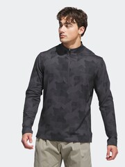adidas Golf Go To Printed Quarter Zip Sweatshirt - Image 1 of 6