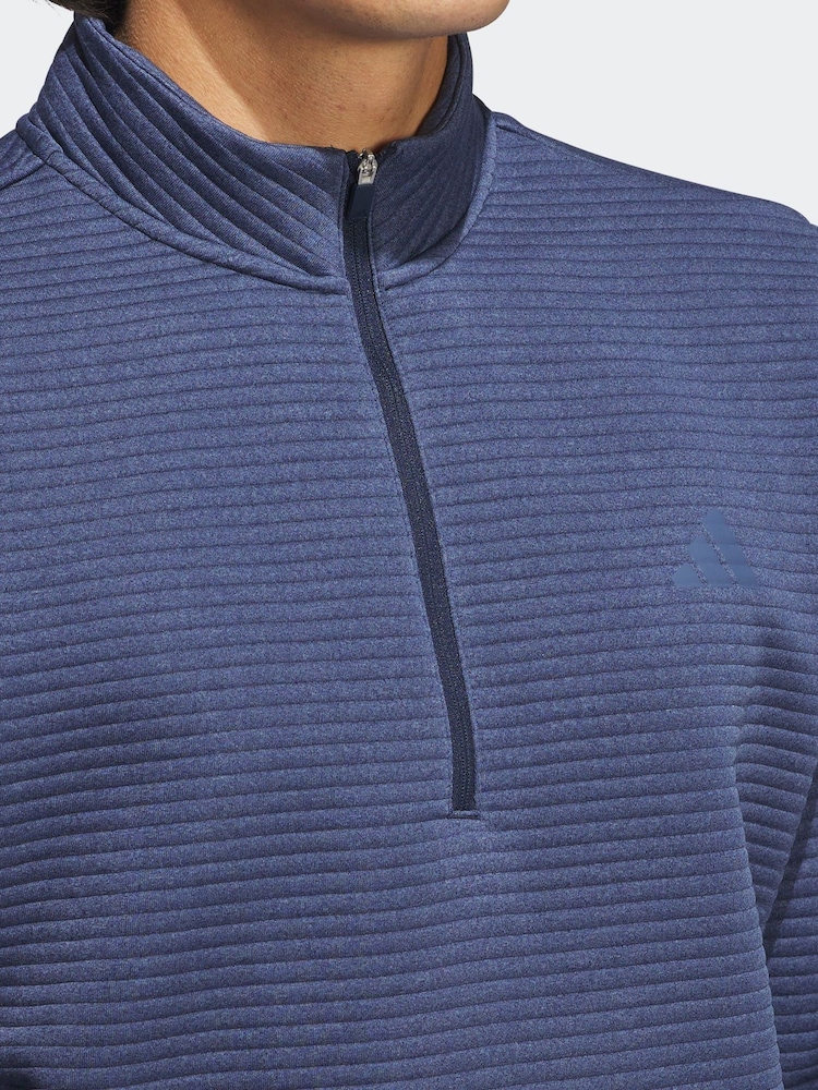 Acheter marine Sweat-shirt adidas Golf Dwr texturé à col zippé