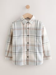 Neutral Check Borg Lined Lined Shacket (3-16yrs) - Image 5 of 9