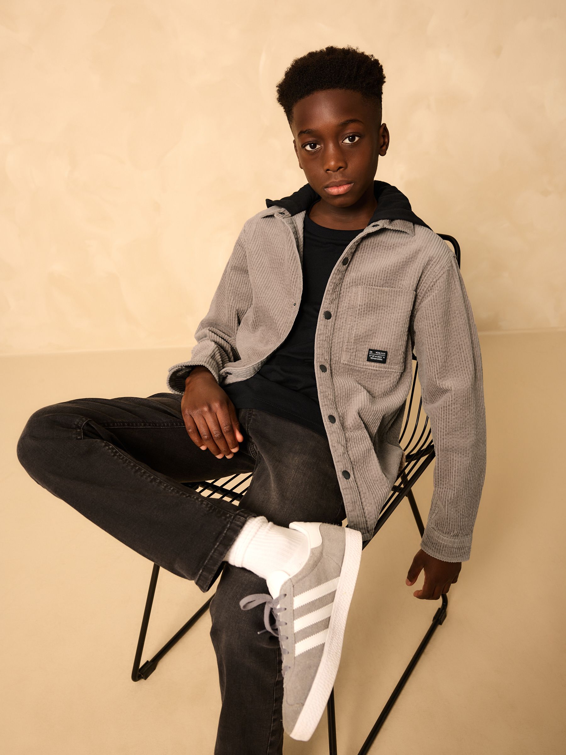 Buy Stone Corduroy Hooded Overshirt (3-16yrs) from the Next UK