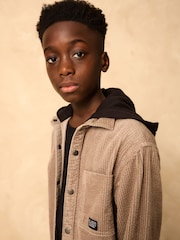 Stone Corduroy Hooded Overshirt (3-16yrs) - Image 4 of 8