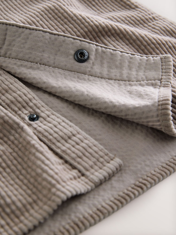 Stone Corduroy Hooded Overshirt (3-16yrs) - Image 8 of 8