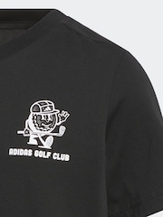 adidas Golf Kids Graphic Print Black T-Shirt - Image 4 of 5