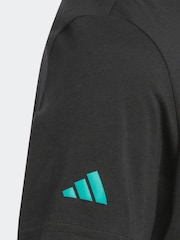 adidas Golf Kids Graphic Print Black T-Shirt - Image 5 of 5