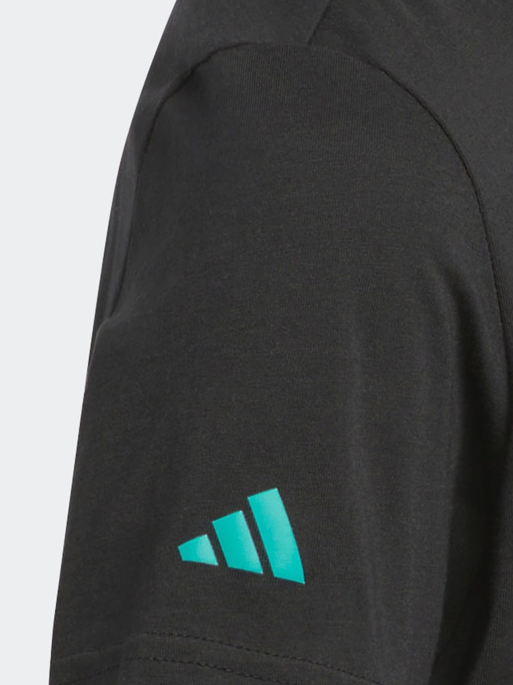 adidas Golf Kids Graphic Print Black T-Shirt - Image 5 of 5