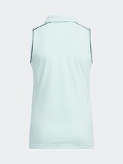 adidas Golf Aqua Blue Kids Aqua Performance Sleeveless Polo Shirt - Image 2 of 5