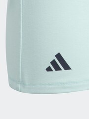adidas Golf Aqua Blue Kids Aqua Performance Sleeveless Polo Shirt - Image 4 of 5