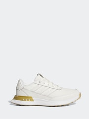 adidas Golf S2G 25 Leather Spikeless White and Gold Shoes - Image 1 of 9