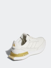 adidas Golf S2G 25 Leather Spikeless White and Gold Shoes - Image 4 of 9