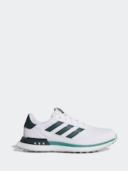 adidas Golf S2G 24 Spikeless White and Green Trainers - Image 1 of 9