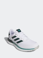 adidas Golf S2G 24 Spikeless White and Green Trainers - Image 3 of 9