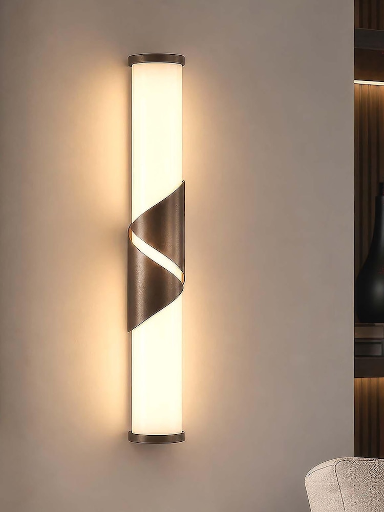 Searchlight Bronze Marvello Opal Glass 37cm LED Bathroom Light - Image 1 of 4