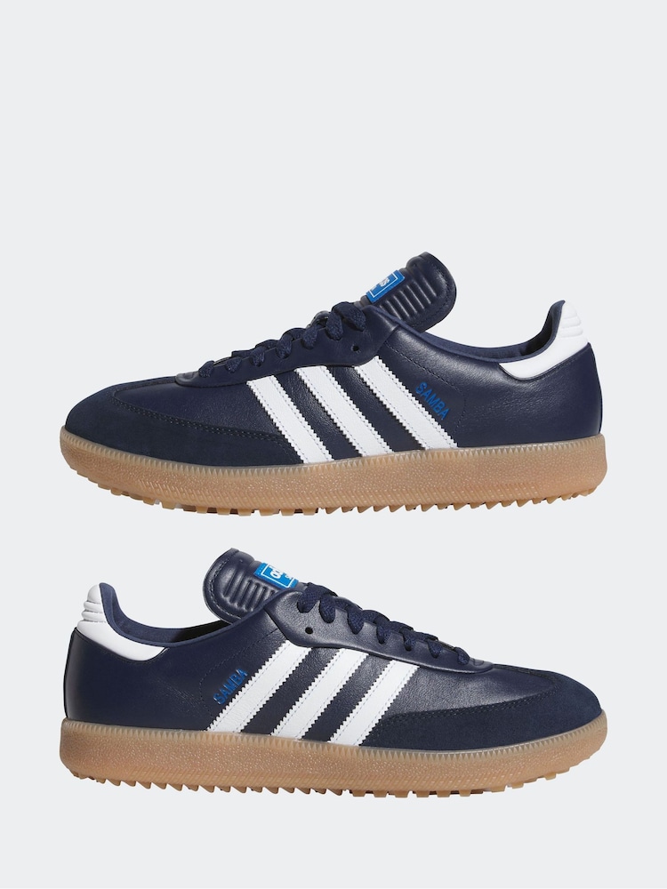 adidas gazelle silver green womens adidas x Wales Bonner Samba OG Navy Croc Sneakers main image 1