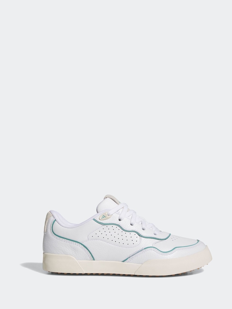adidas Golf Retrocross 25 Spikeless White/Blue Shoes - Image 1 of 8