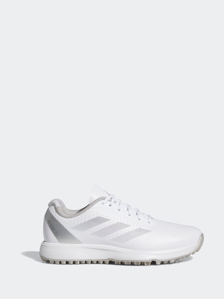 adidas Golf Kids White/Silver Adizero ZG Spikeless Trainers - Image 1 of 9