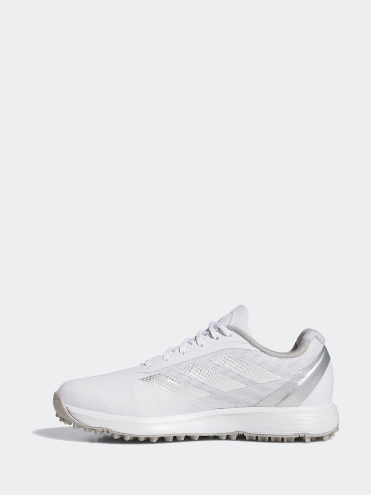 adidas Golf Kids White/Silver Adizero ZG Spikeless Trainers - Image 2 of 9