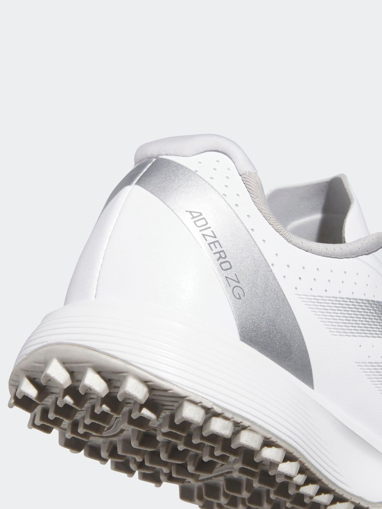 adidas Golf Kids White/Silver Adizero ZG Spikeless Trainers - Image 9 of 9