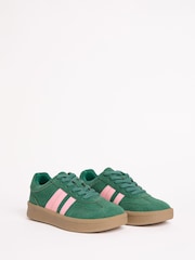 Friends Like These Green Lace-Up Retro Gumsole Sports Trainers - Image 2 of 5