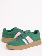 Friends Like These Green Lace-Up Retro Gumsole Sports Trainers - Image 5 of 5