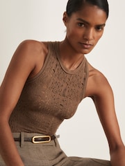 Atelier Lace-Knit High-Neck Bodysuit - Image 1 of 6