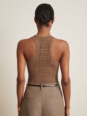 Atelier Lace-Knit High-Neck Bodysuit - Image 5 of 6